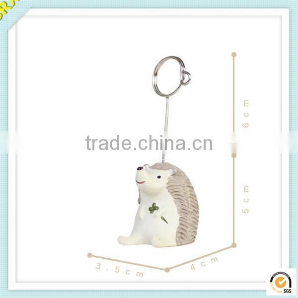 Promotional hedgehog for kids photo memo holder plastic paper memo clip/Custm made plastic memo clips factory