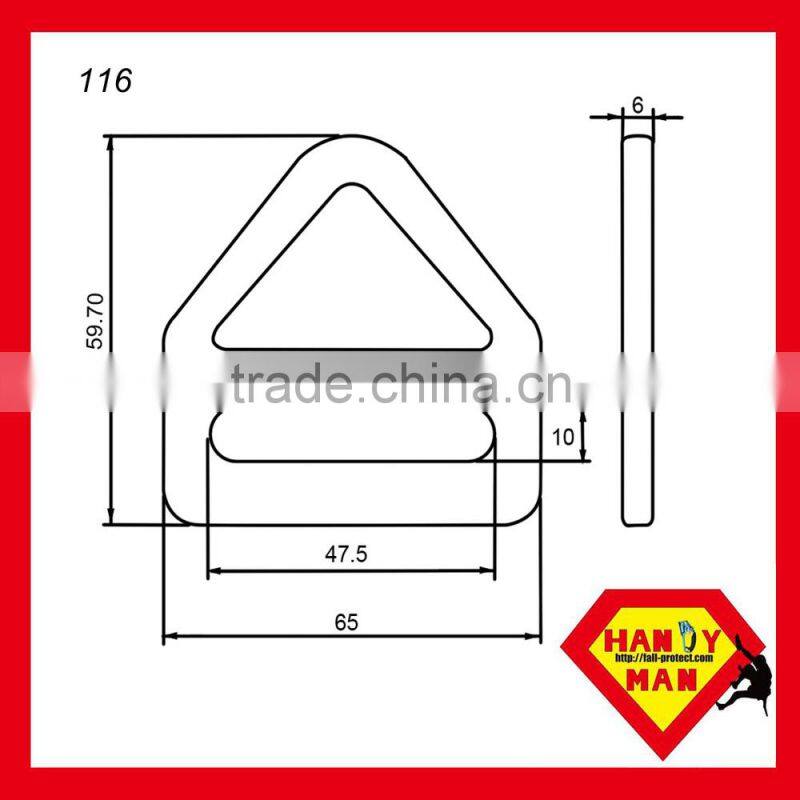 22kN Stamped Steel 45mm D Ring For Industrial Workplace