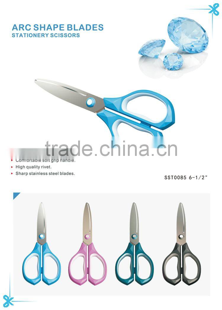imitate diamond design arc blade stationery scissors