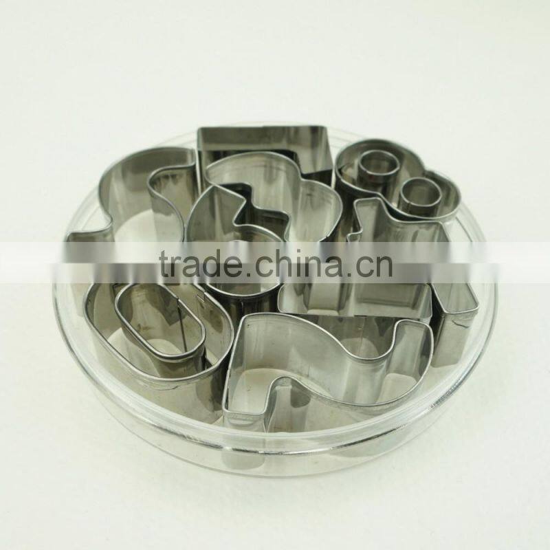 47100 9pcs number Shape Cake cookie cutter ,fondant cake decorating tools