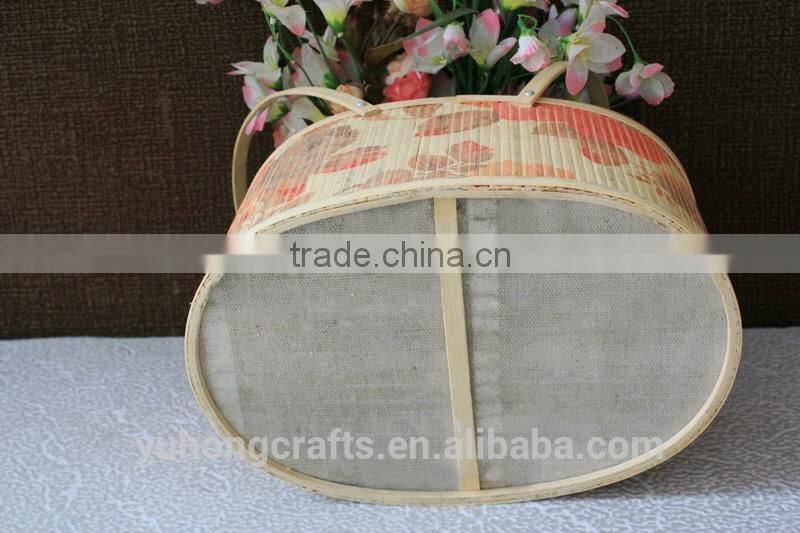 2015 new bamboo picnic basket