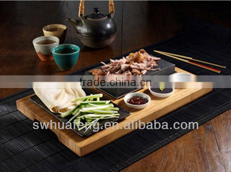 new design bamboo food serving tray