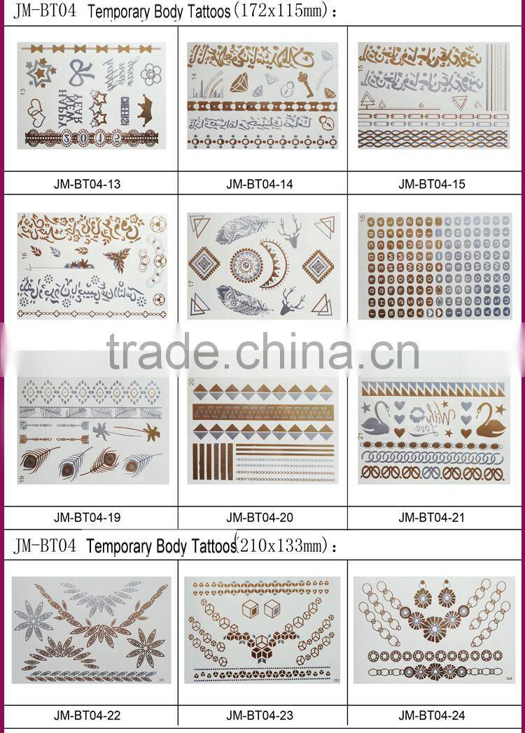 Fashion jewelry 2016 sex products flash temporary tattoo