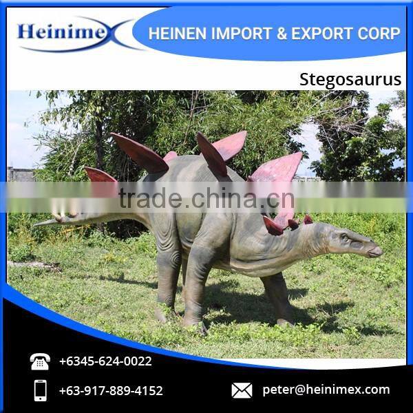 Animated Dinosaur Model Fiberglass Large Stegosaurus for Dinosaur Park