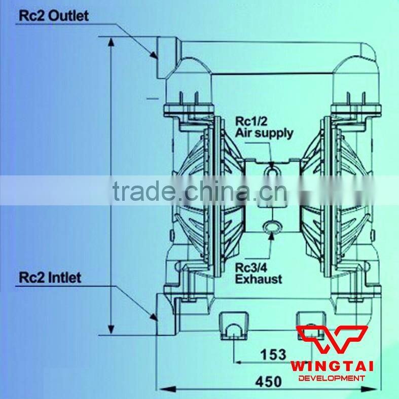 BML-50 Pnematic PTFE Diaphragm Standard Pump For Printing Industry