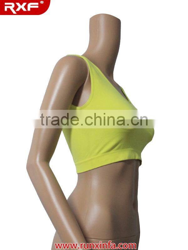 Cheap women seamless sports bra with removable pad