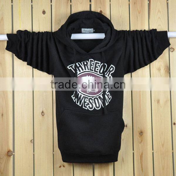 hip hop plain slim fit sports hoodies