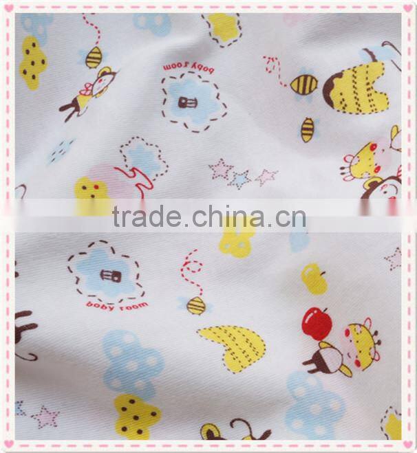 100%cotton printed interlock made in china,interlock knitting fabric