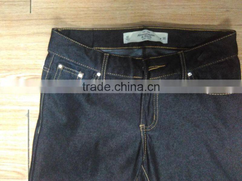 GZY Guangzhou stock lots spandex fabric sexy style slim fit lady jeans