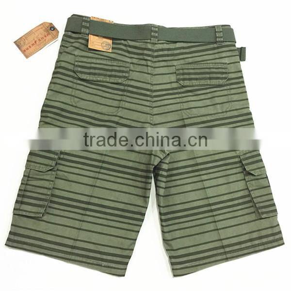 2015 Low Price Mens Stripe Shorts with Belt Surplus Stock