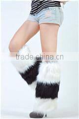 Black and white heated leather lace wholesale baby leg warmers