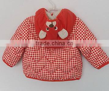 2016 winter red pink cotton padded for baby girl
