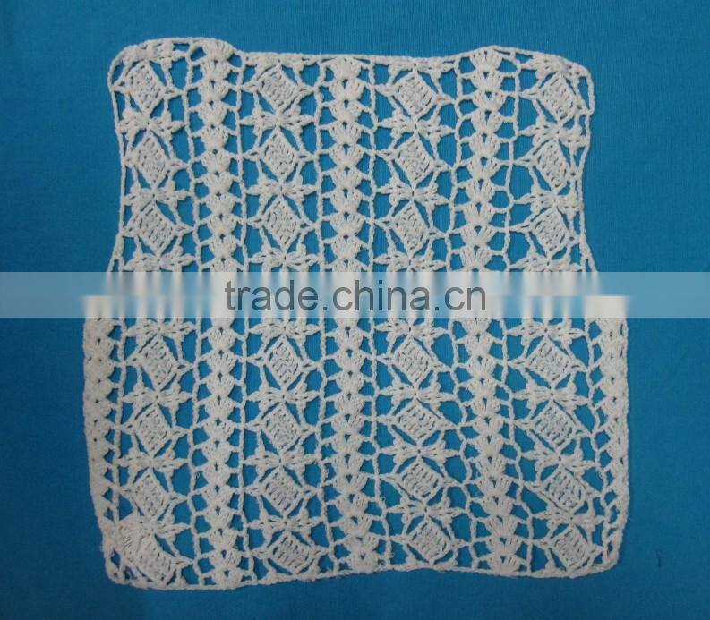 cotton crochet knitted square patch for kid clothes