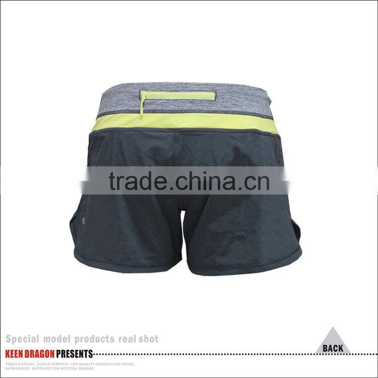 Ladies quick dry gym fitness 4 way stretch crossfit running shorts