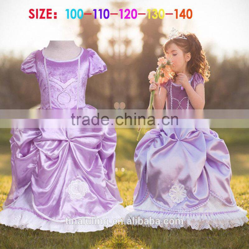 2015 new baby girls elegant dress kids wedding dress children clothes party wear costume