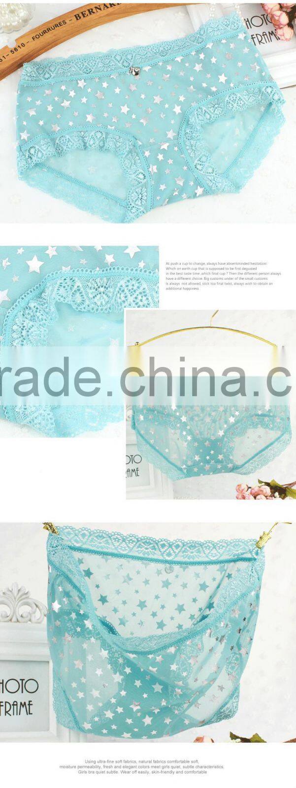 2015 New design rich color comfortable sexy underwear little girls underwear panty mature lady lace underwear woman pantys