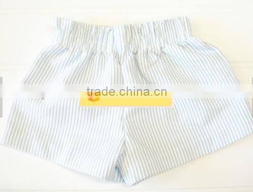 Wholesale Baby Girls Korean Style Baby Leggings Kids Pants Summer Fashion Blue Stripe Shorts