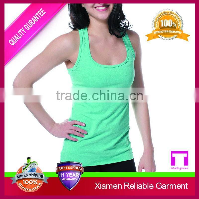 95% cotton 5% spandex tank top,women yoga stringer tank top