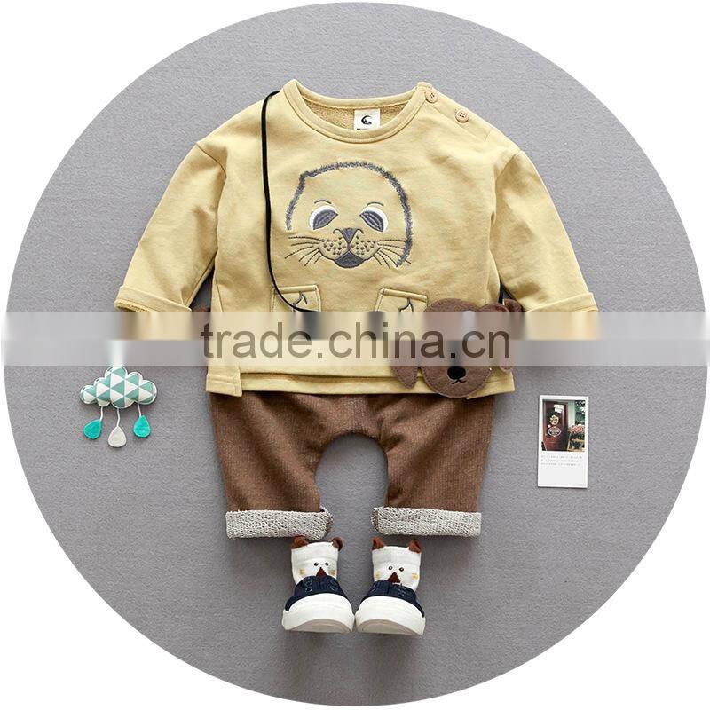 S17675A Children clothes boy clothing set long sleeve tops+pants baby boy clothes 2pcs set