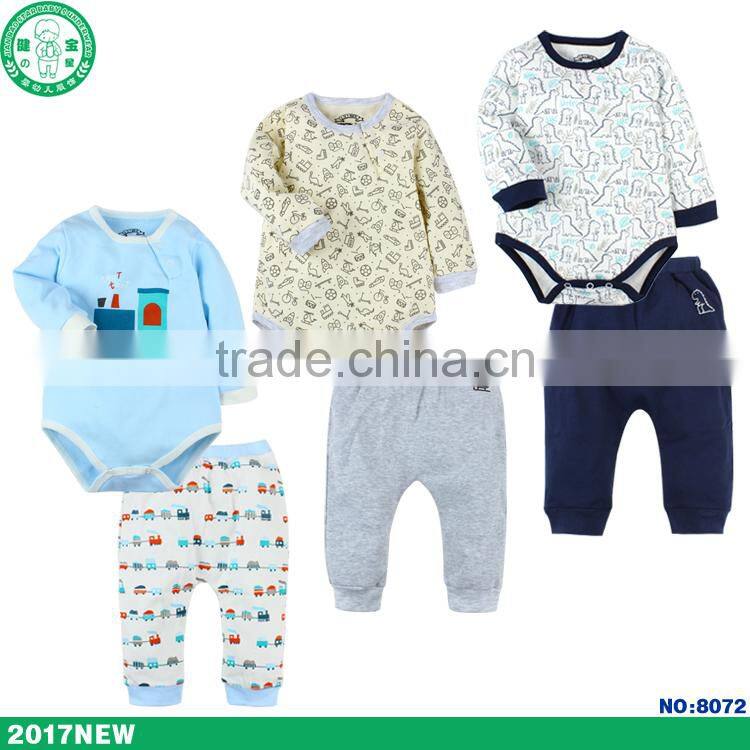 Latest desing 100% cotton lovely pattern baby romper baby pants children clothing from china factory