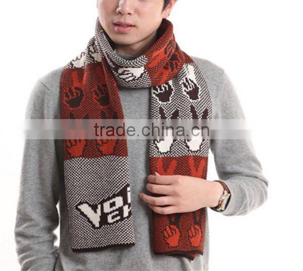 1 pc hot sale factory price length 180 cm and width 30 cm warm winter men kintted scarves