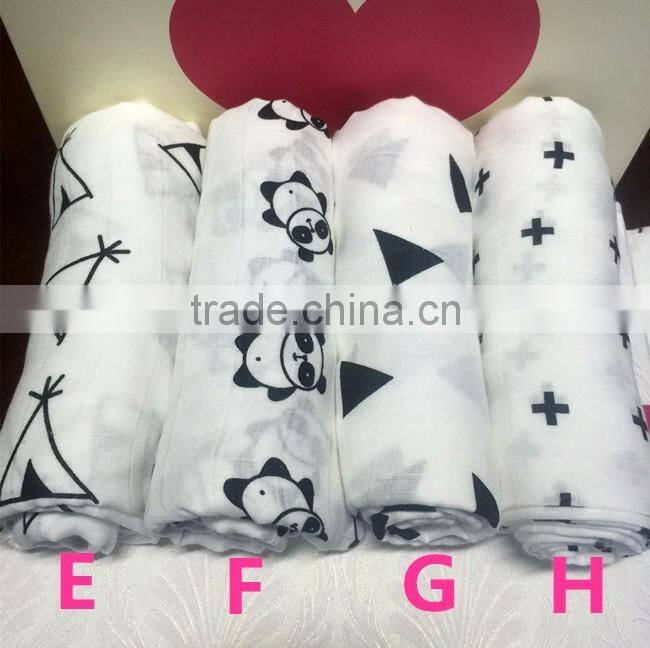 Hot sale 100% cotton baby swaddle blankets