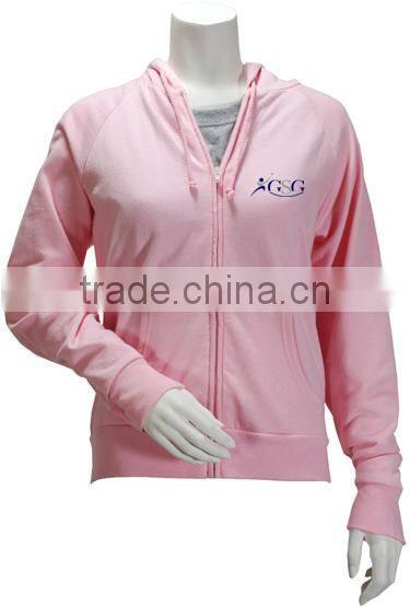 wholesale high quality customise plain pullover hoodie for WOMEN