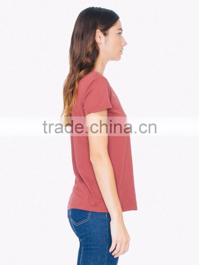 100%Cotton short sleeve women t shirt wholesale blank t-shirt custom 2016