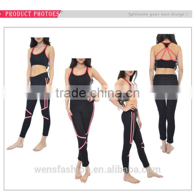 Girls Black Yoga suit exercise/ girls wholesale boutique clothing