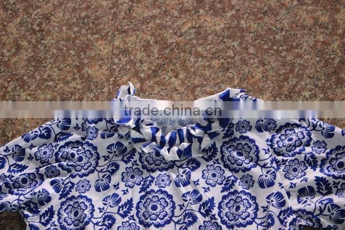 kids wear Party Dresses child Cotton Frocks Design teen girl Ruffle Matching Dresses baby girl Floral Print Clothing