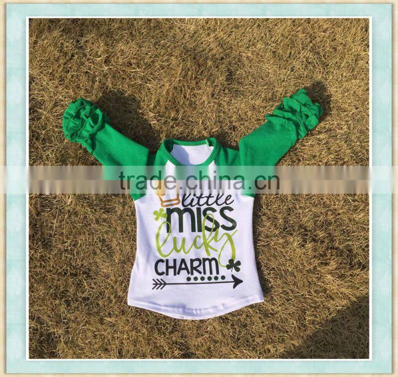 Manufacturers wholesale children clovers blue and white T-shirt