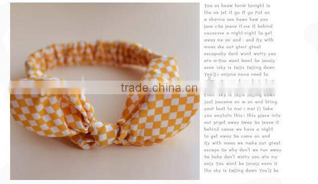 printed bow tie cotton fabric baby headband