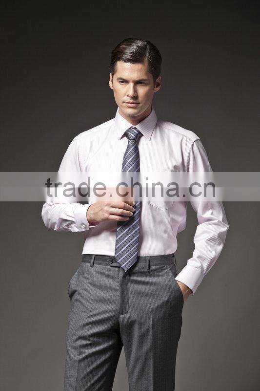 Latest style Man Dress shirts with long sleeve 100%cotton