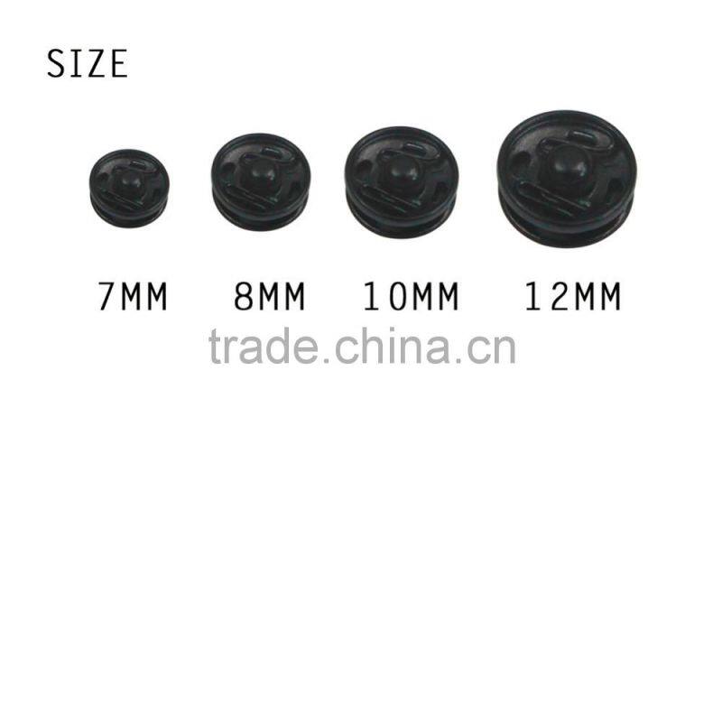 D&D Black 20pcs/lot 7mm/8mm/10mm/12mm Small Metal Snap Fasteners Press Button Sewing Accessory
