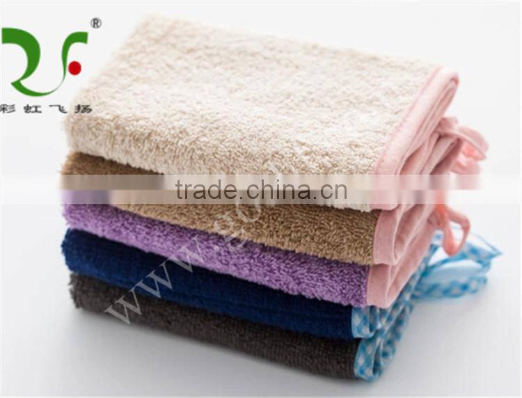High quality 100% cotton woven fabric banded hand towel