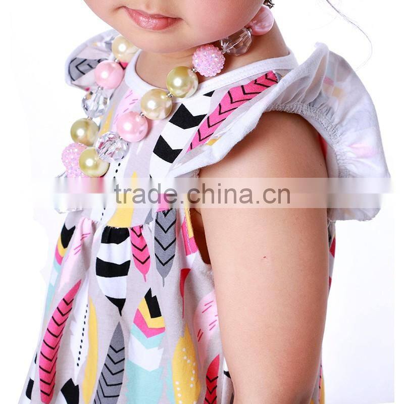 cheap girls summer dress children long feather pattern dress clothing free prom dress