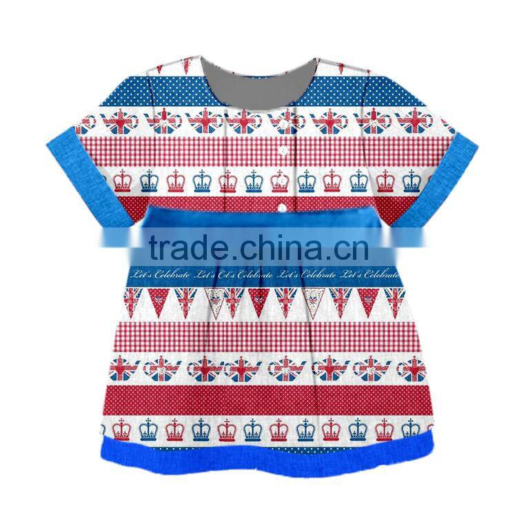 Printed with a pattern of folds of short-sleeved children's clothing is very beautiful in the Alibaba online store