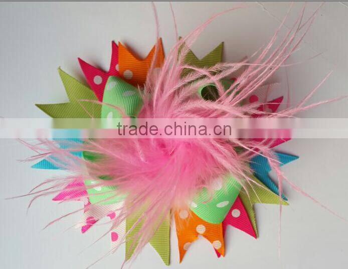 2015 kids hairpin beautiful headdress flower headmade bowknot