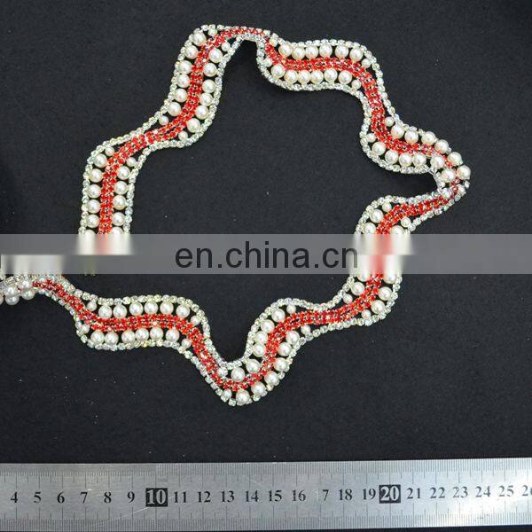 Fashion Decorative Diamante Rhinestone Trimmings Chain for Evening Dress MR-0024