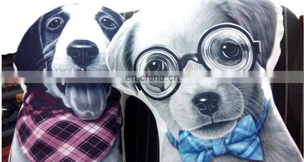 Promotional cheap home throw decorative 3d printing plush animal pillow