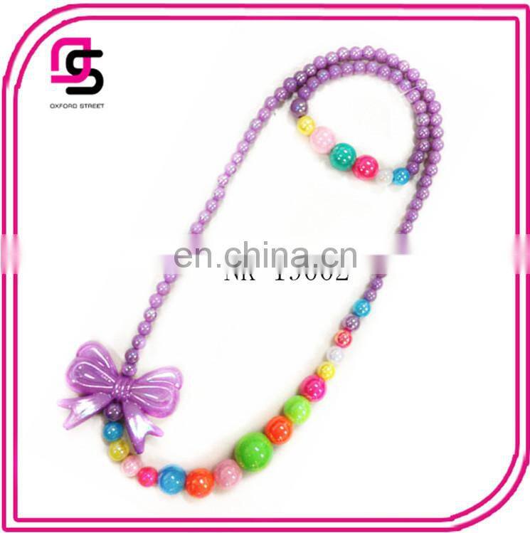 2015 Pearl Necklace And Bracelet Jewelry Set For Children