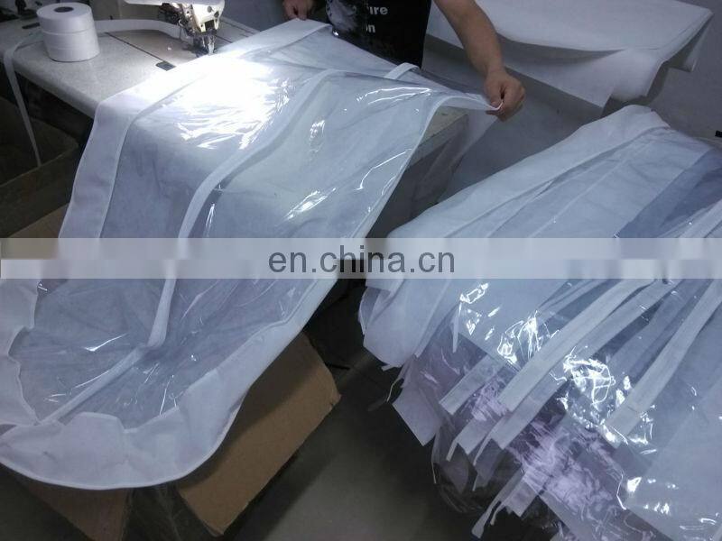 Transparent pvc Clear Plastic bags for wedding dress evening dress garment bags