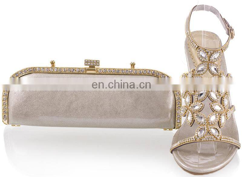 New arrival beige shoe and bag woman