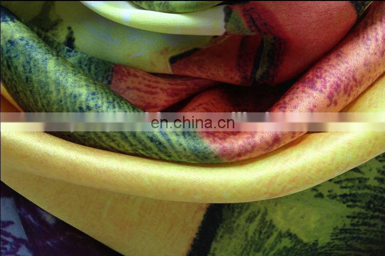 painting square satin silk fashion under scarf