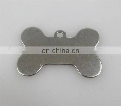 blank metal dog tag bone shape logo customized