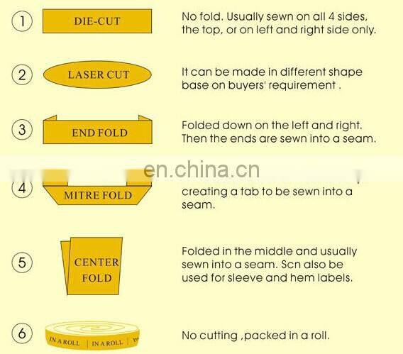 Customized personalized fabric labels for clothing with high quality