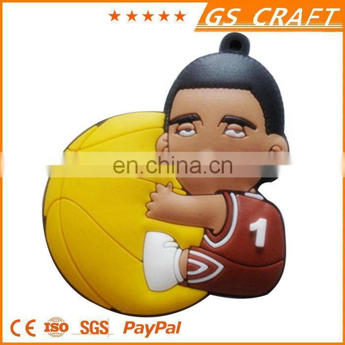 Customized fashion rubber keychain/basketball rubber key chain