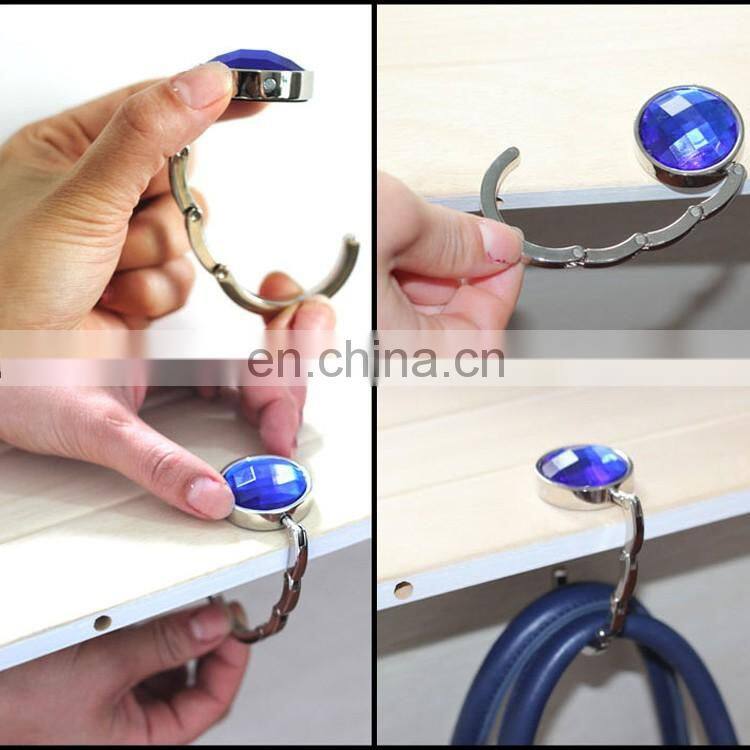 Custom foldable table bag hook hunger for ladies hand bag purse