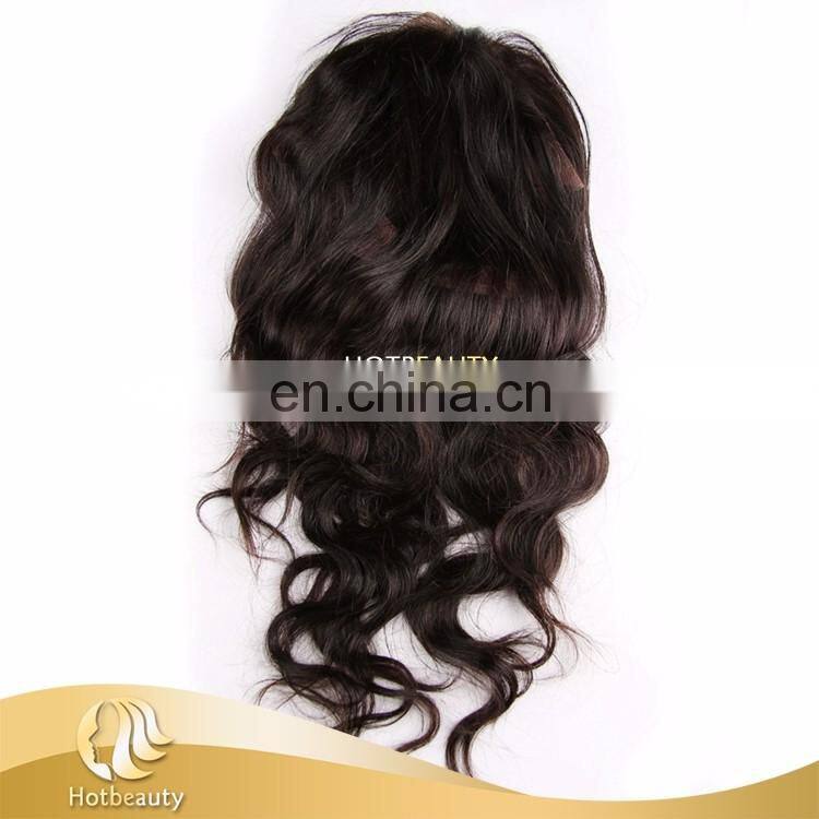 Wholesale cheap unprocessed indian human temple hair 360 frontal lace closure for women