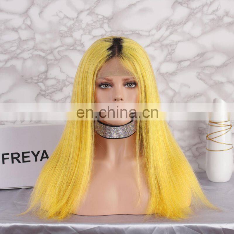 2018 alibaba hot seling blonde human hair full lace wig with baby hair